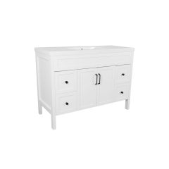 Meuble-lavabo Makala, 48,25" x 21,25" x 35,75", fini blanc mat