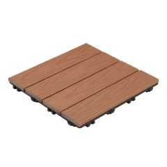 Tuiles composite, 12" x 12", fini teck, paquet de 6