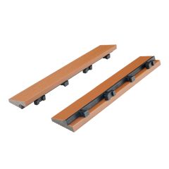 Bordure composite, 12", fini teck, paquet de 4