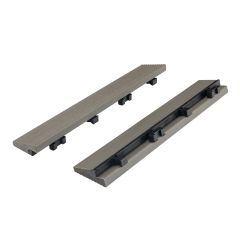 Bordure pour tuiles de terrasse, 12", fini gris, paquet de 4