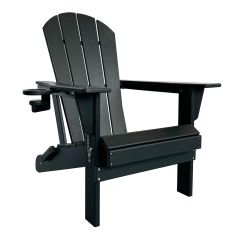Chaise Adirondack pliante, noir