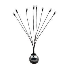 Piquet lumineux solaire, 8 tiges flexibles, 26,8"