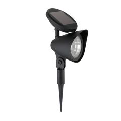 Piquet projecteur solaire DEL, 12,6", noir