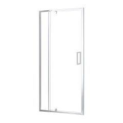 Porte de douche pivotante, semi-sans cadre, 40" x 32", chrome