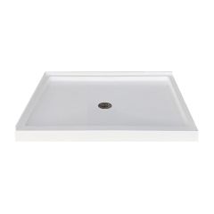 Base de douche, 40" x 32", fini blanc