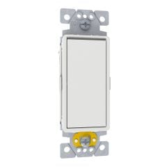 Interrupteur 3 voies, 15A, blanc mat