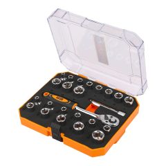 Socket Wrench Set - 1/4" Drive - 24 Pieces
