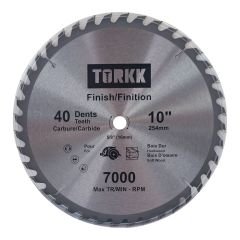 Carbide Circular Saw Blade - 10" - 40 Teeth