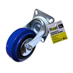 Swivel Caster - Rubber - 4" - 150kg Load Capacity - Blue