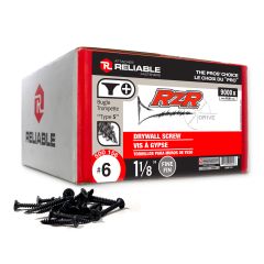 Drywall Screws - Fine Thread - Type S - #6 x 1 1/8" - Black - 9000/Pkg