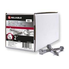 Boulons tire-fonds, 1/4" x 2", acier inoxydable, 50/pqt