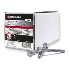 Boulons tire-fonds, 5/16" x 3", acier inoxydable, 25/pqt