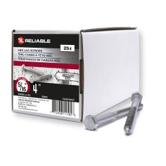 Boulons tire-fonds, 5/16" x 4", acier inoxydable, 25/pqt