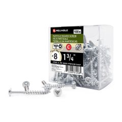 Wood Screws - #8 x 1 3/4" - Coarse Thread - Zinc-Plated - 100/Pkg