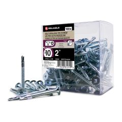 Self-Drilling TEK Screws - #10 x 2" - Zinc-Plated - 100/Pkg