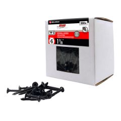 Drywall Screws - #6 x 1 1/8" - Fine Thread - Type S - Black - 500/Pkg