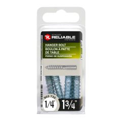 Boulons de suspension, 1/4" x 1 3/4", zingués, 5/pqt