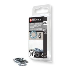Internal Lock Washers - 1/4" - Zinc-Plated - 20/Pkg