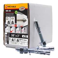 Wedge Anchors - 3/8" x 3" - 25/Pkg