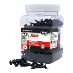 Drywall Screws - #6 x 1" - Fine Thread - Type S - Black - 350/Pkg