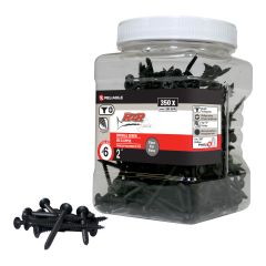 Drywall Screws - #6 x 2" - Fine Thread - Type S - Black - 350/Pkg