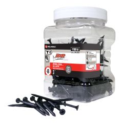Drywall Screws - #8 x 3" - Fine Thread - Type S - Black - 150/Pkg