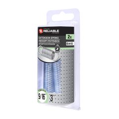 Ressorts d’extension, 9/16" x 3", acier zingué, 2/pqt