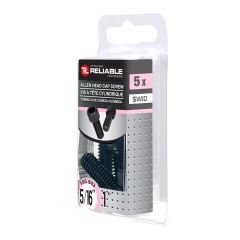 Allen Head Cap Screws - 5/16" x 1" - Black - 5/Pkg
