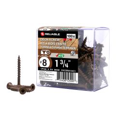 Wood Screws - #8 x 1-3/4" - Coarse Thread - 100/Pkg