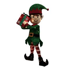 LED Elf Figurine - 38" - 50 Lights - Warm White