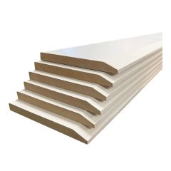 MDF Bevel Baseboards - Pre-Primed - 1/2" x 5-1/4" x 8' - 6/Pkg