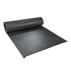 Rubber Stall Mat Roll - 72" x 39.4' x 1.2" - Matte Black
