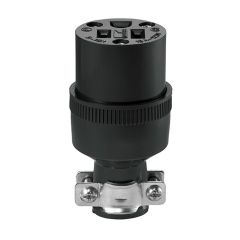 Rubber Straight blade connector - 3 wires - 15A - 125V