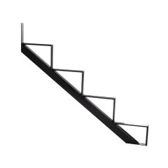 Stair Stringer - 4 Steps - 37 1/2" - Black