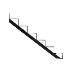 Stair Riser - 6 Steps - 52 1/2" - Black