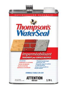 Imperméabilisant pour surfaces multiples, transparent