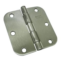 Penture de porte, nickel brossé, 3 1/2" x 3 1/2", 2/pqt