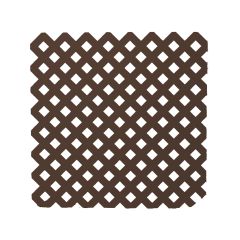 Treillis d'intimité en PVC, Brun foncé, 4' x 8'