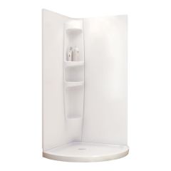 Mur de douche Olympia, 36" x 76", blanc