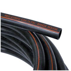 Tuyau Polycouleur (bande rouge), 1/2" x 3 000', 75 psi, noir