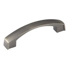 Poignée transitionnelle en métal Boisbriand, nickel antique, 96 mm