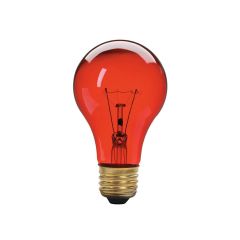 Ampoule fête, incandescente, A19, 60 W, rouge