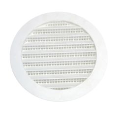 Mini persienne ronde en plastique, 6", blanc