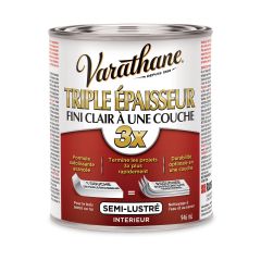 Vernis Triple épaisseur, clair semi-lustré, 946 ml