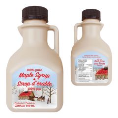 Cruchon à sirop carré en plastique, 500 ml