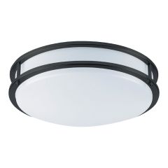 Milano LED Ceiling Fixture - 12" - 15 W - 3,000 K - Black