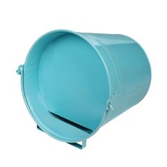 Poultry Painted Galvanized Steel Drinking Trough - 12 l - Blue