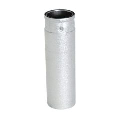 Longueur de tuyau pour poêle à granules, gris, 4"