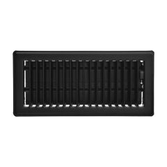 Matte Black Floor Register - 2 1/4" x 12"