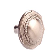 Bouton traditionnel en métal Provence, nickel brossé, 1/pqt, 32 mm